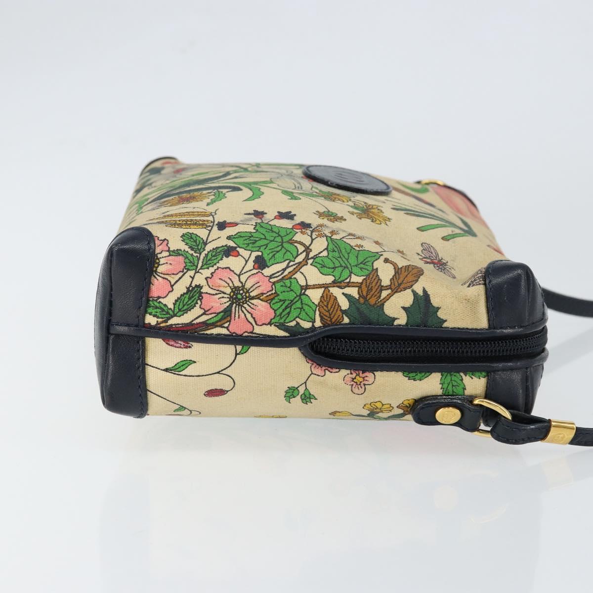 GUCCI Shoulder Bag Canvas Beige Gold 007 115 1093 Auth BA7261