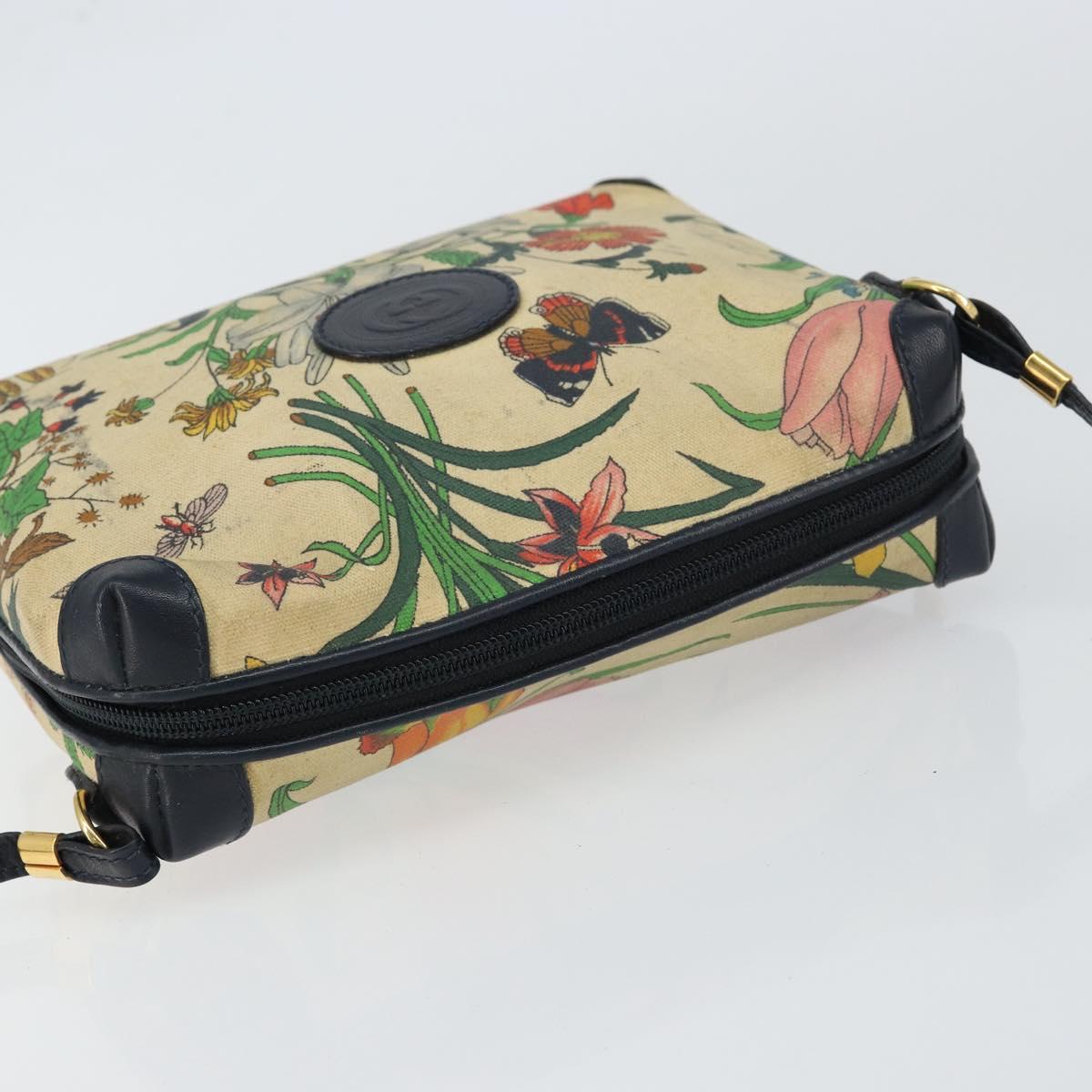 GUCCI Shoulder Bag Canvas Beige Gold 007 115 1093 Auth BA7261