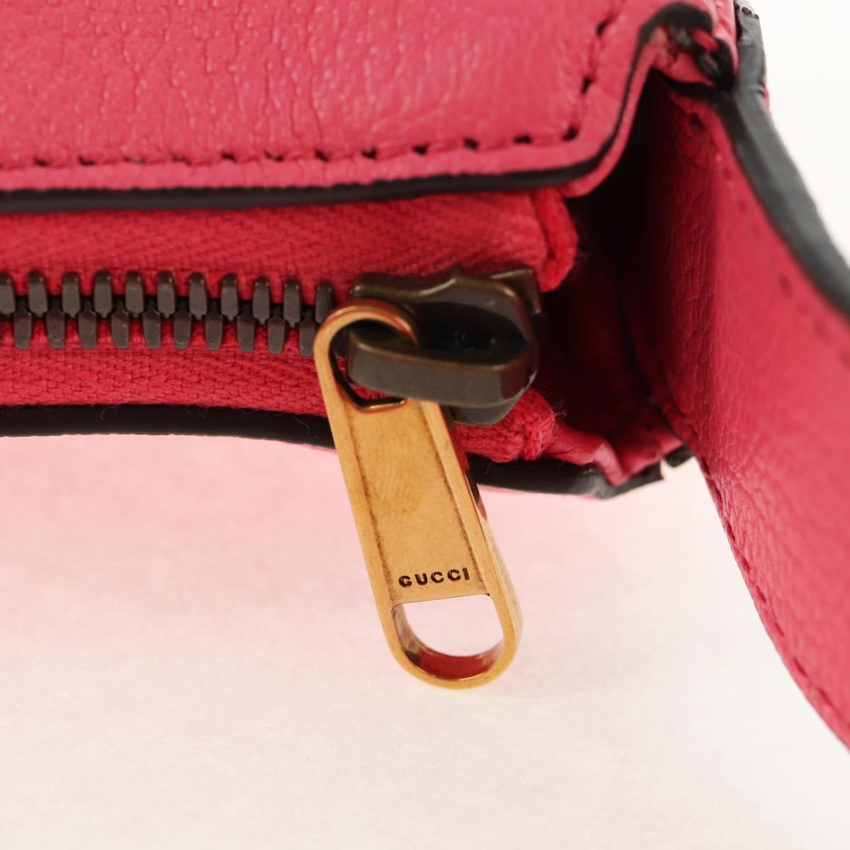 GUCCI GG Marmont Hand Bag Leather Pink Gold 739076 Auth BA7266M