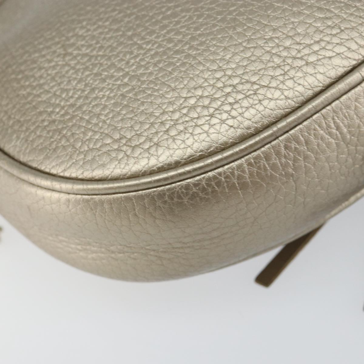 GUCCI Chain Shoulder Bag Leather Gold 353965 Auth BA7267