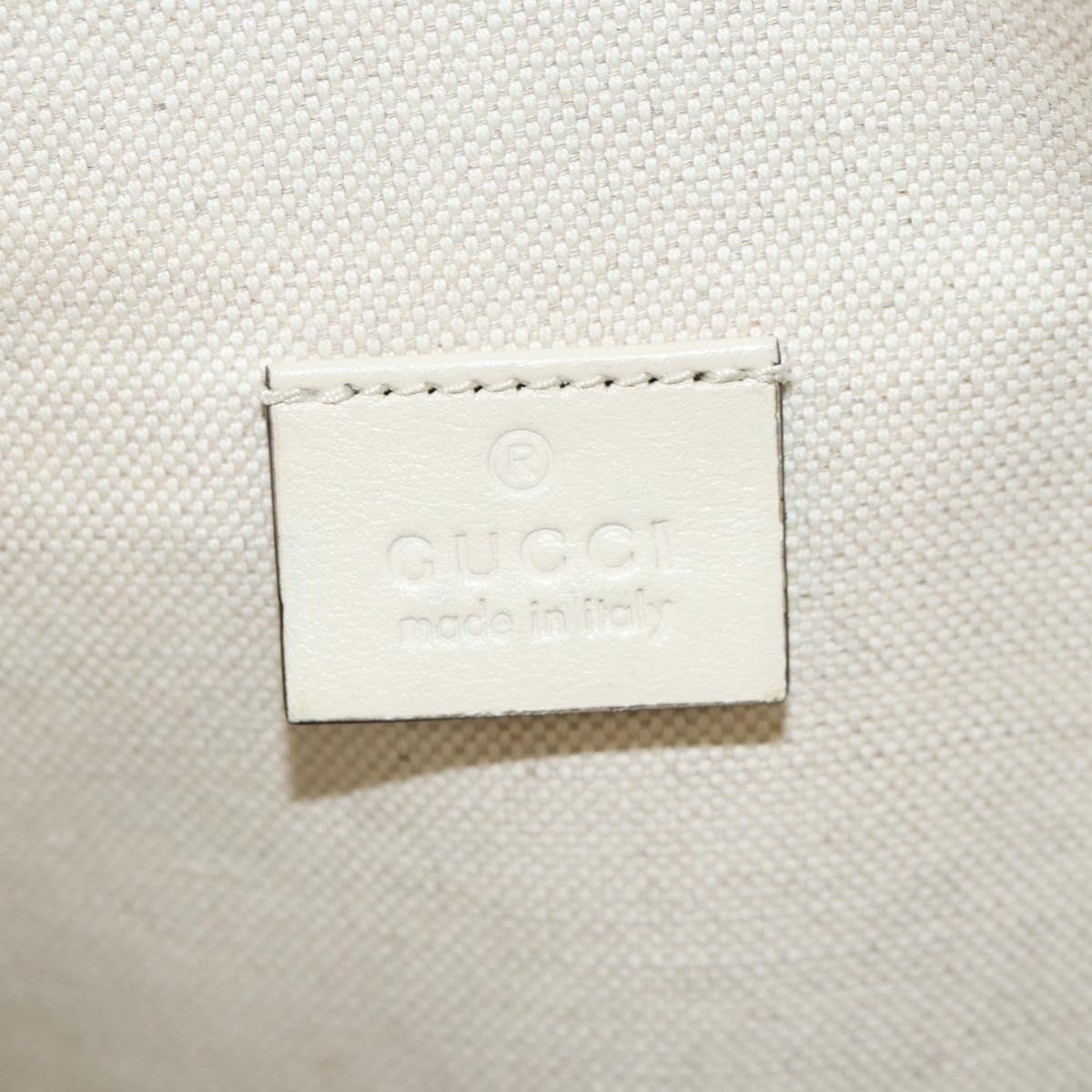 GUCCI GG Emboss Body Bag White Silver 645093 Auth BA7268M