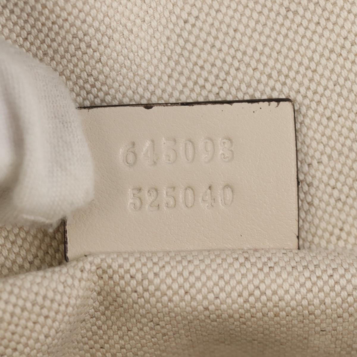 GUCCI GG Emboss Body Bag White Silver 645093 Auth BA7268M