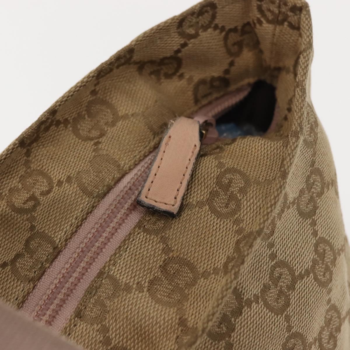 GUCCI GG Canvas Tote Bag Beige Gold 131230 Auth BA7274