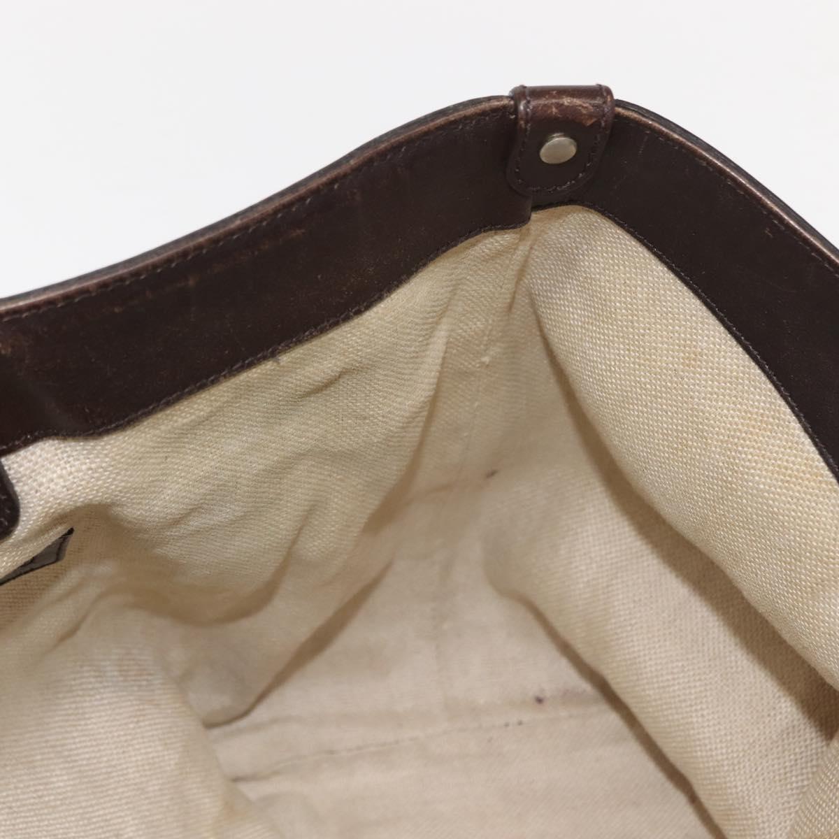 GUCCI Tote Bag Canvas Beige Gold 247209 Auth BA7278