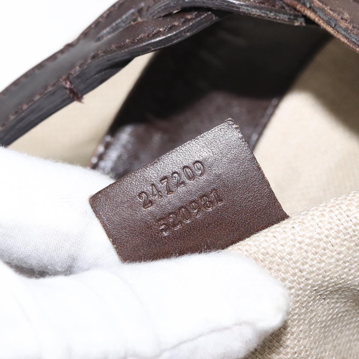 GUCCI Tote Bag Canvas Beige Gold 247209 Auth BA7278