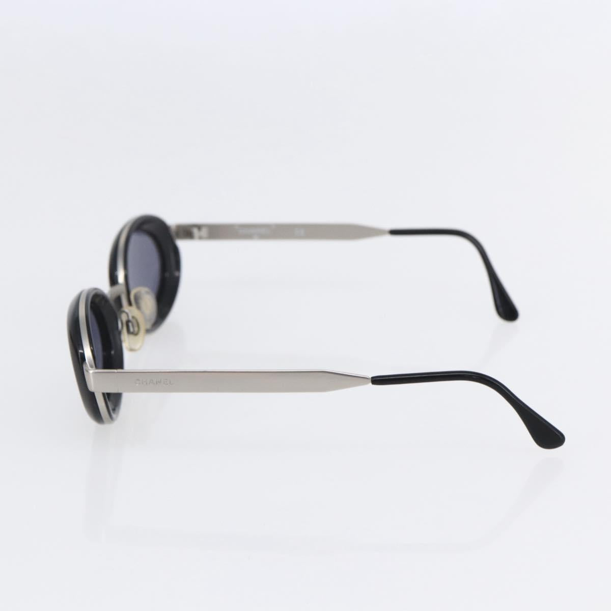 CHANEL Sunglasses plastic Black CC Auth BA7282