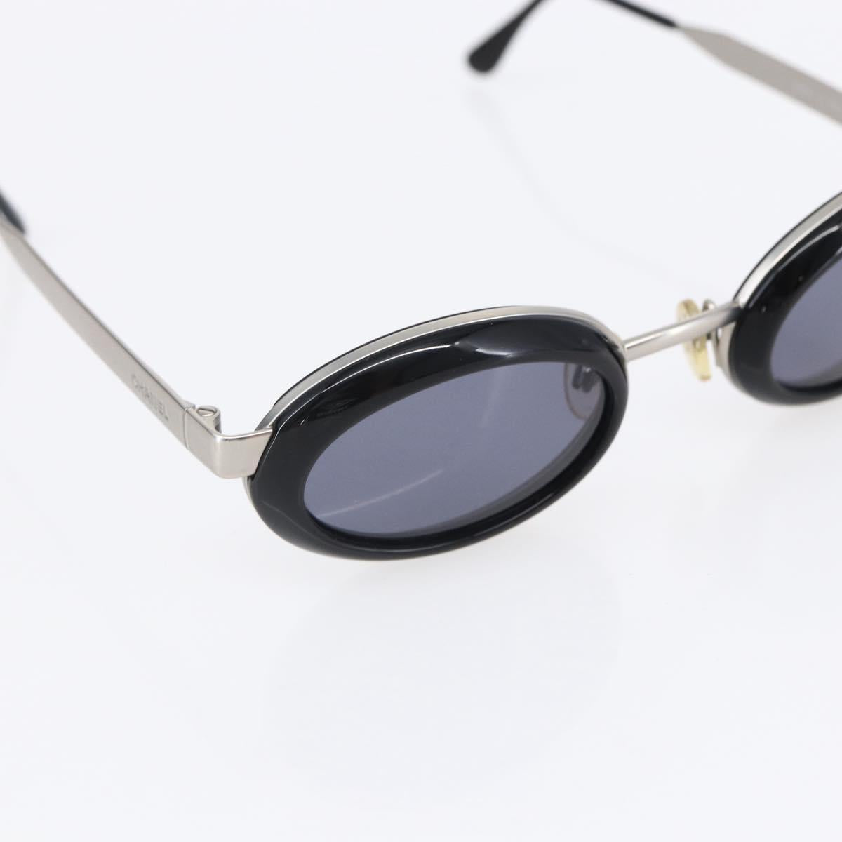 CHANEL Sunglasses plastic Black CC Auth BA7282