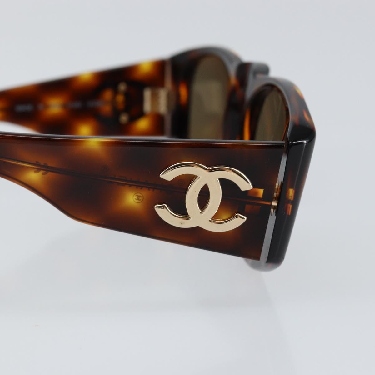 CHANEL Sunglasses plastic Brown CC Auth BA7283V