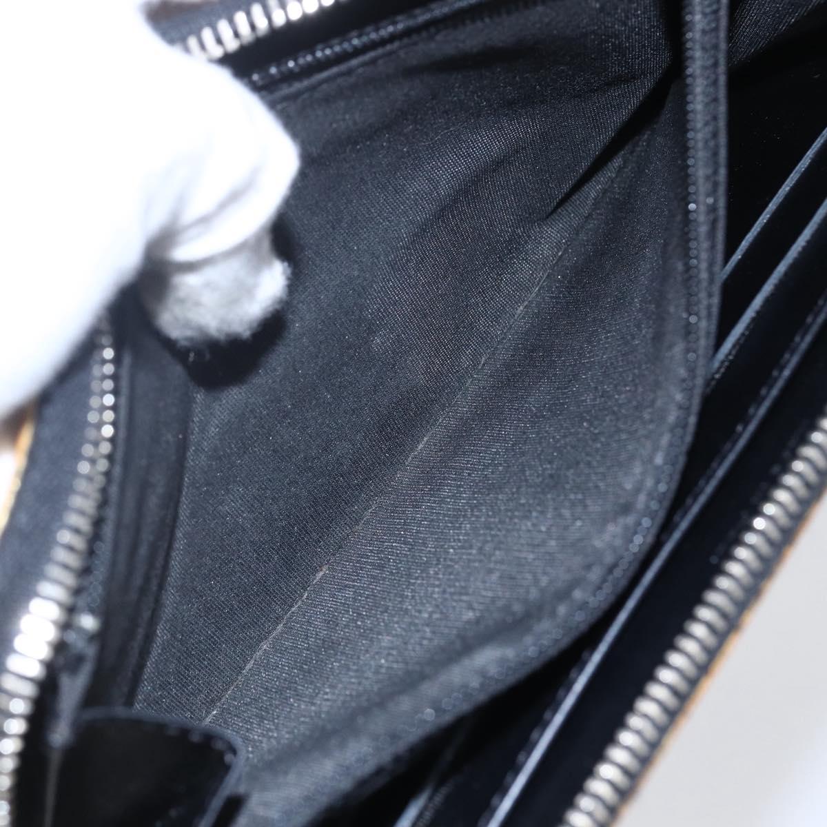 CHANEL Long Wallet Leather Gold Silver CC Auth BA7285