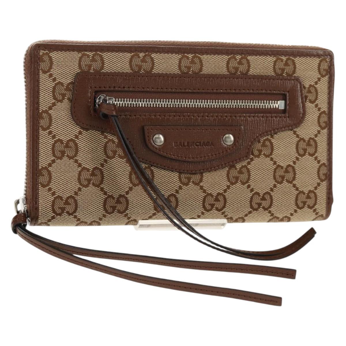 GUCCI GG Canvas GUCCI x BALENCIAGA Collaboration Wallet 681710 Auth BA7286M