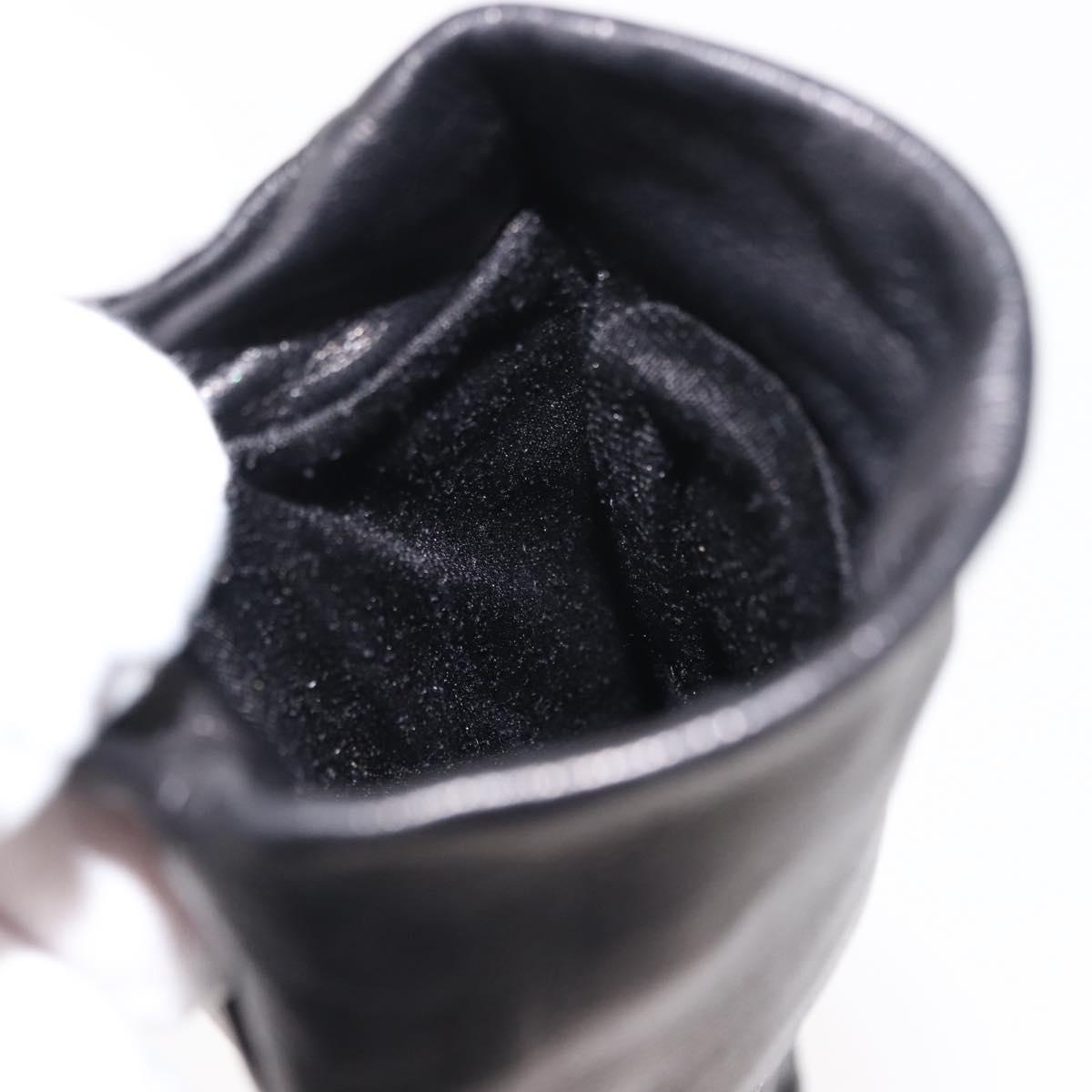 GUCCI Lovely Gloves Leather Black Auth BA7287V