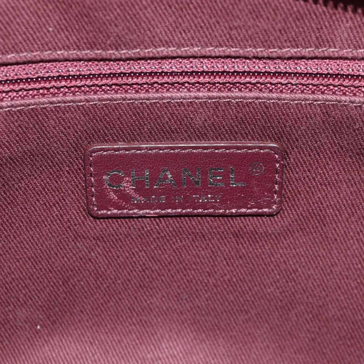 CHANEL Chain Matelasse Shoulder Bag Leather Black Silver CC Auth BA7297V