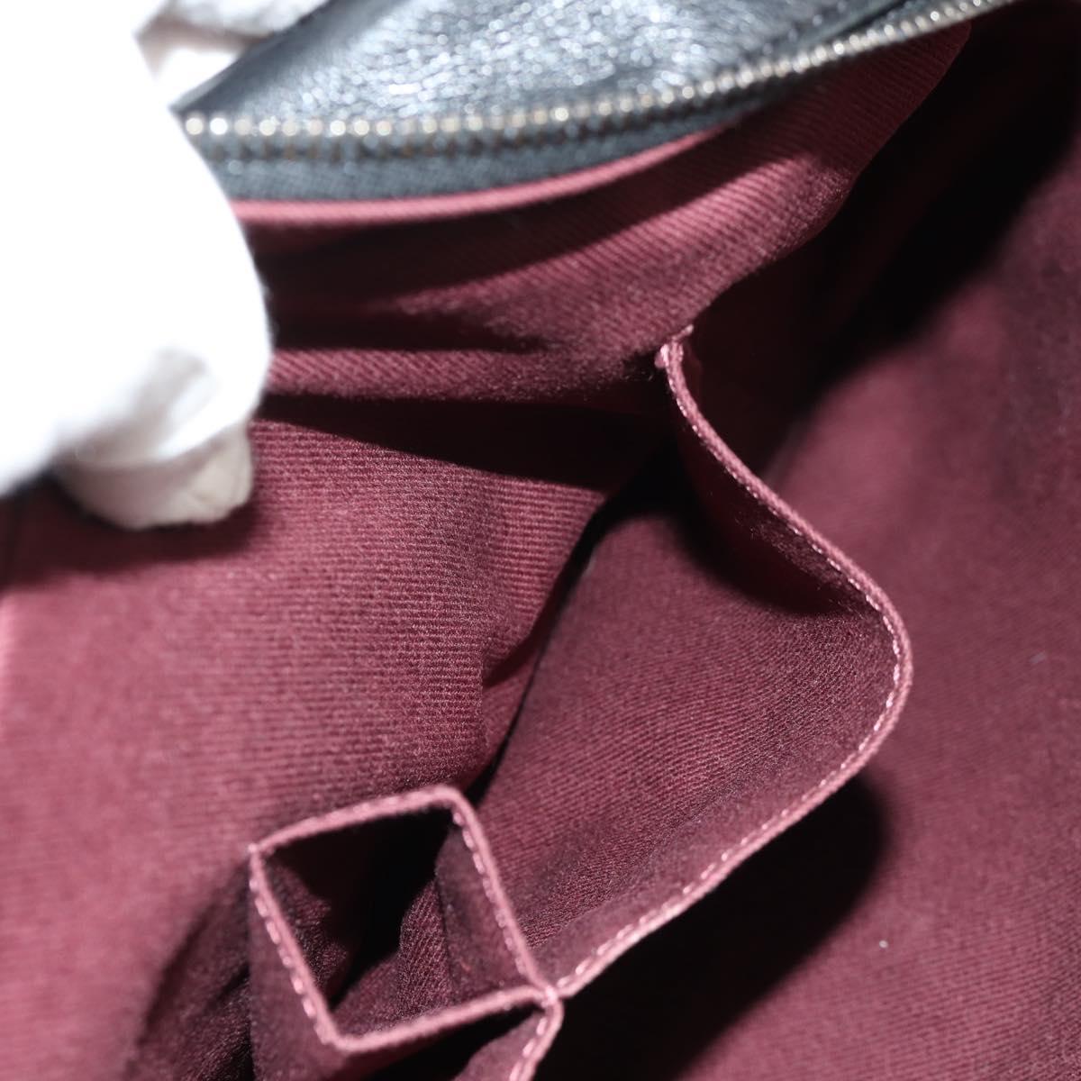 CHANEL Chain Matelasse Shoulder Bag Leather Black Silver CC Auth BA7297V