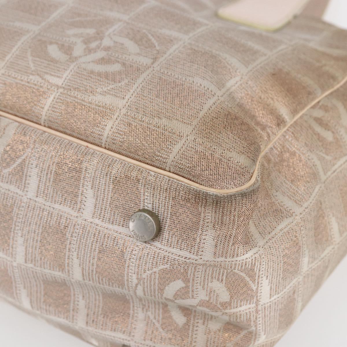 CHANEL New Travel Line Tote Bag Nylon Pink CC Auth BA7298