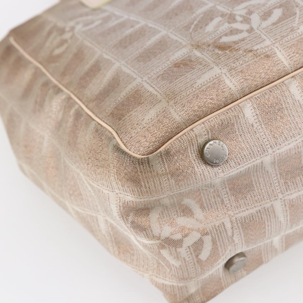 CHANEL New Travel Line Tote Bag Nylon Pink CC Auth BA7298