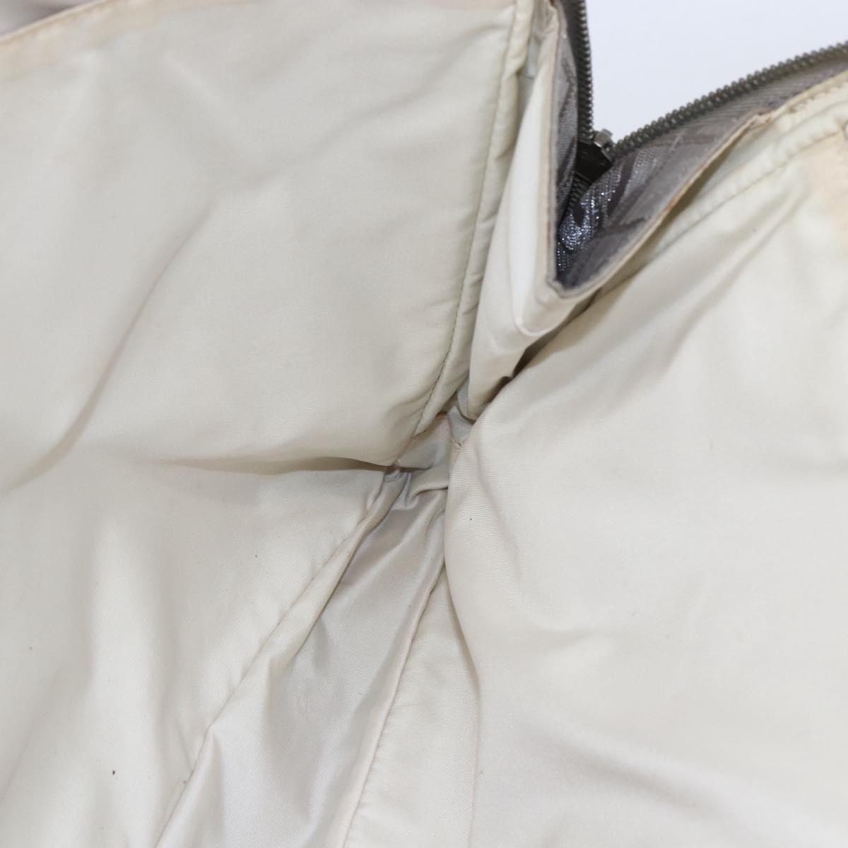 CHANEL New Travel Line Tote Bag Nylon Silver CC Auth BA7299