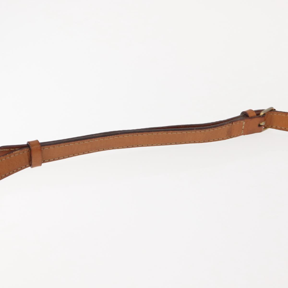 CELINE Macadam Canvas Shoulder Bag PVC Leather Brown Gold Auth BA7314