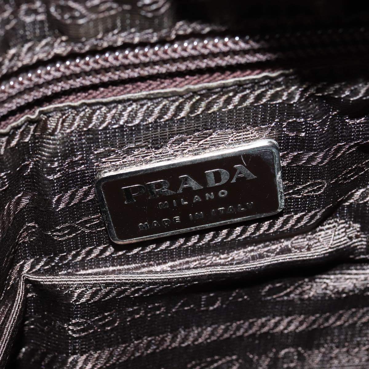 PRADA Shoulder Bag Nylon Red Silver Auth BA7316