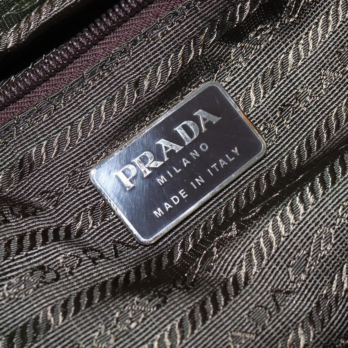 PRADA Backpack Nylon Yellow Silver Auth BA7318