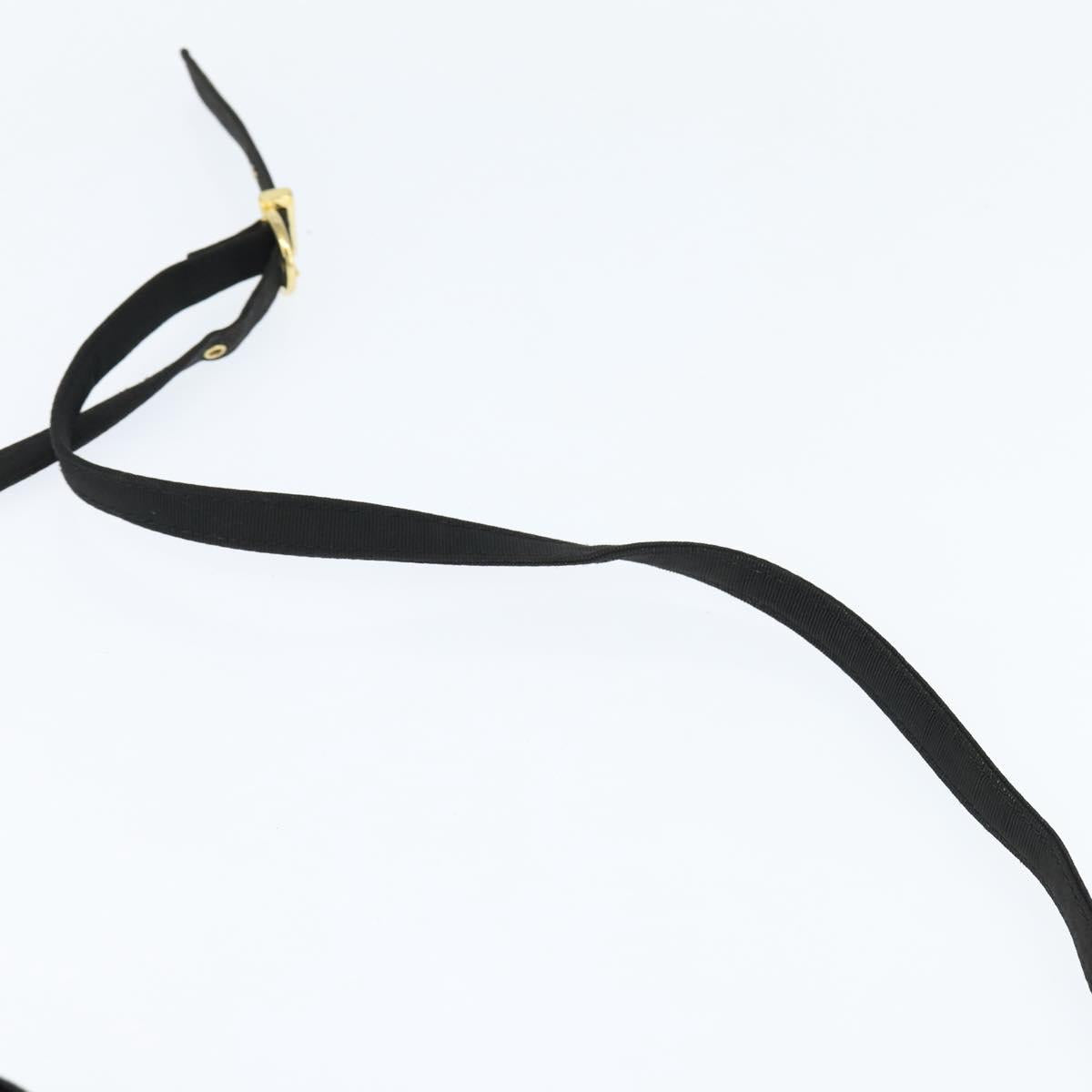 Salvatore Ferragamo Vala Shoulder Bag Canvas Black Gold Auth BA7319