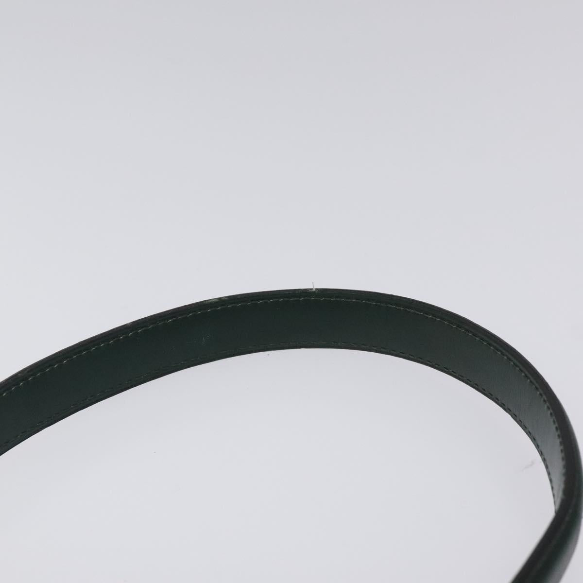 Christian Dior Hand Bag Leather Green Gold Auth BA732