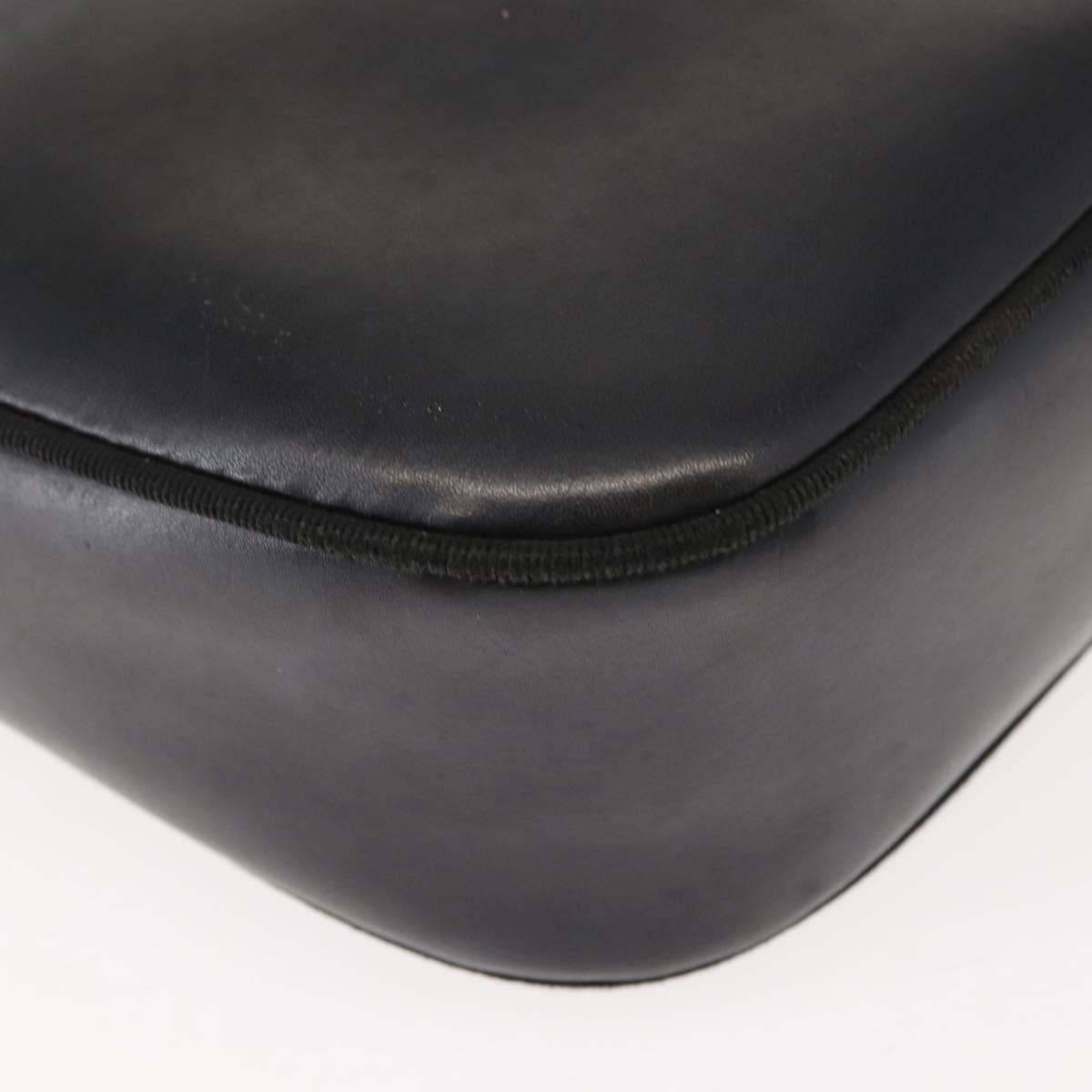 Salvatore Ferragamo Vala Shoulder Bag Leather Black Gold Auth BA7320