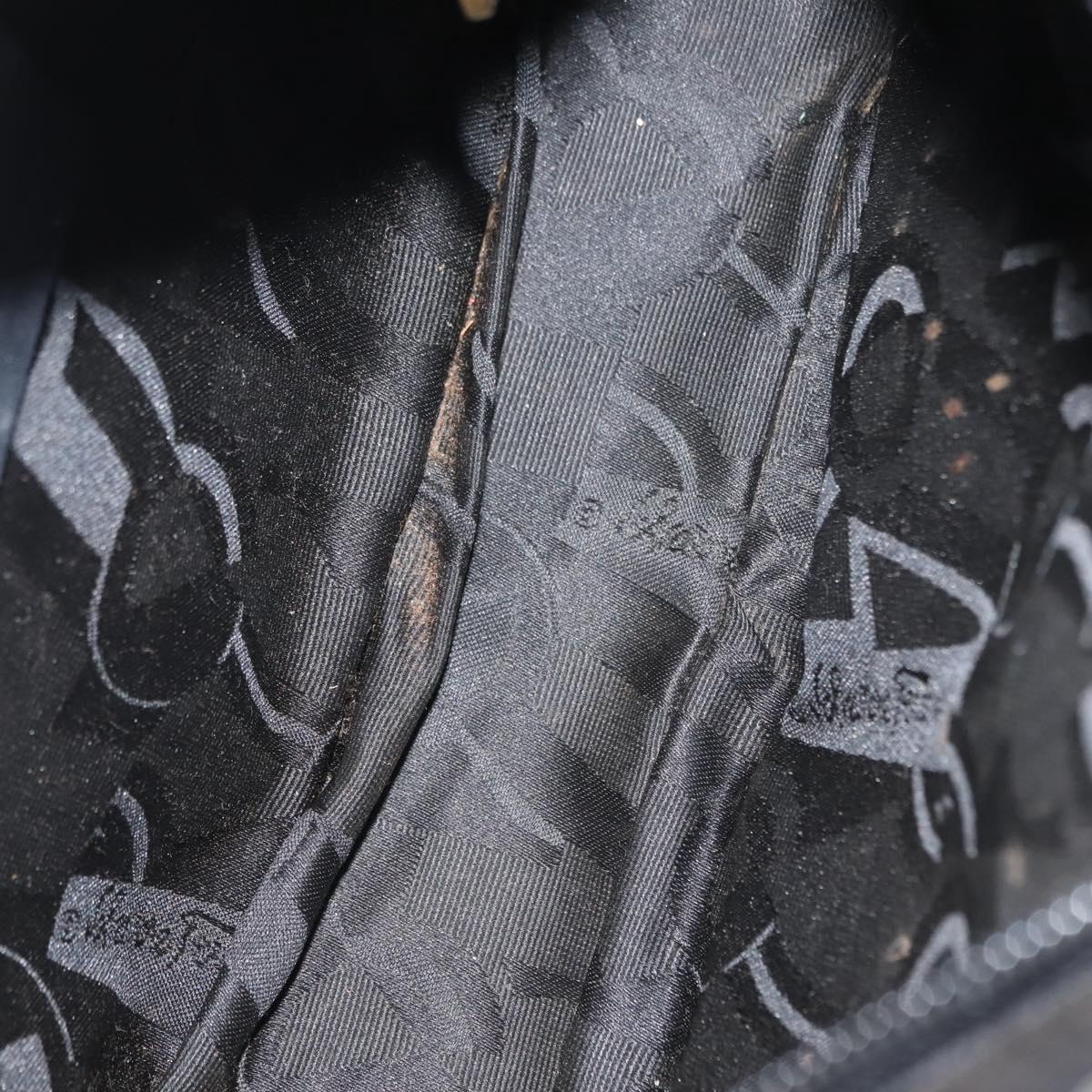 Salvatore Ferragamo Vala Shoulder Bag Leather Black Gold Auth BA7320