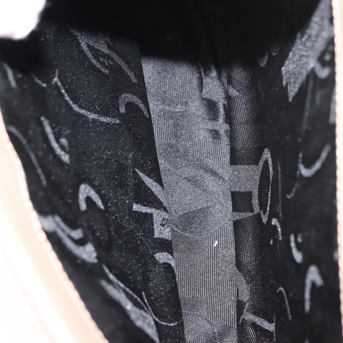 Salvatore Ferragamo Hand Bag Leather Beige Gold Auth BA7326