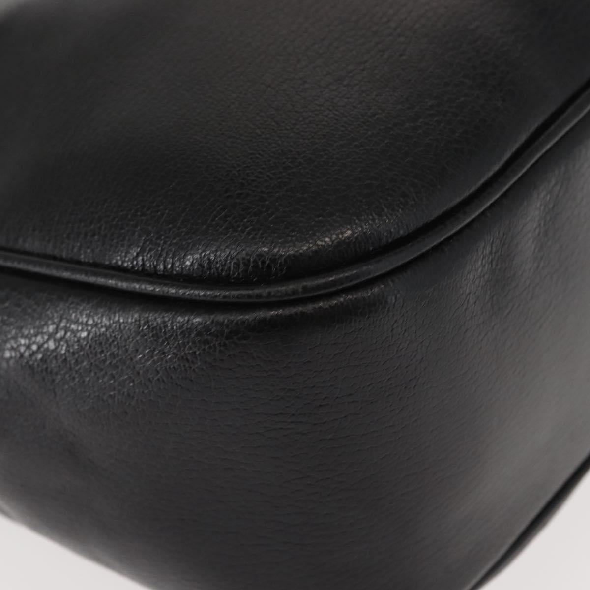 Salvatore Ferragamo Gancini Tote Bag Leather Black Gold Auth BA7327