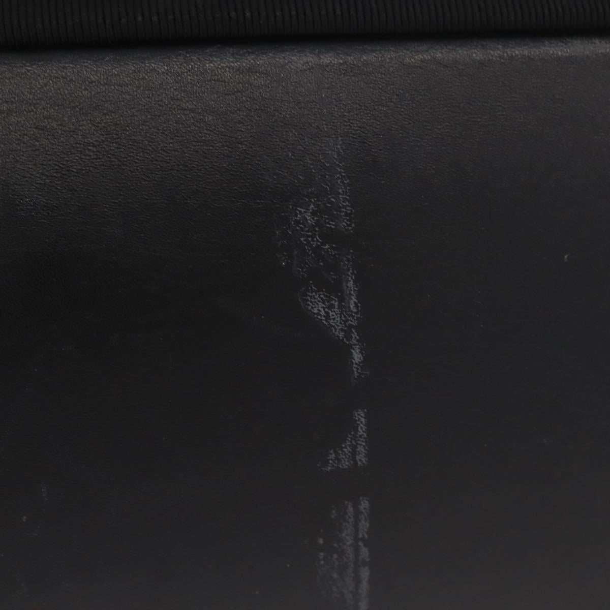 Salvatore Ferragamo Vala Hand Bag Canvas Black Silver Auth BA7330