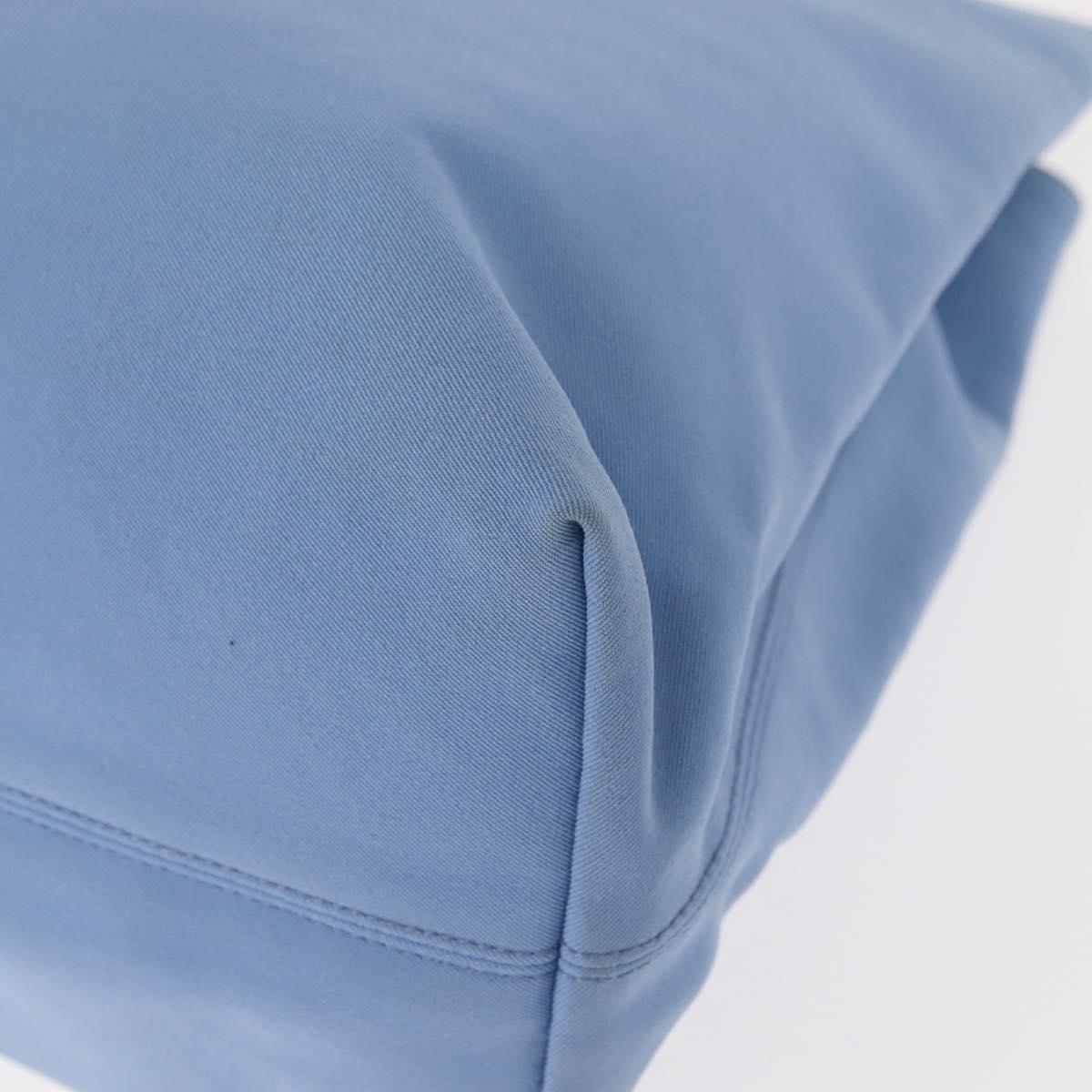 Salvatore Ferragamo Tote Bag Canvas Blue Silver Auth BA7336