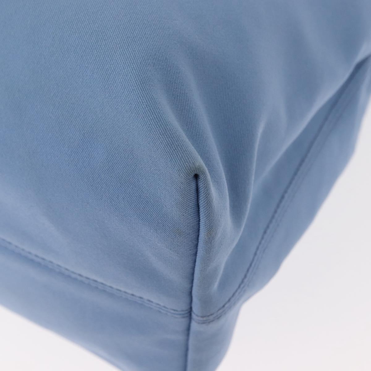 Salvatore Ferragamo Tote Bag Canvas Blue Silver Auth BA7336