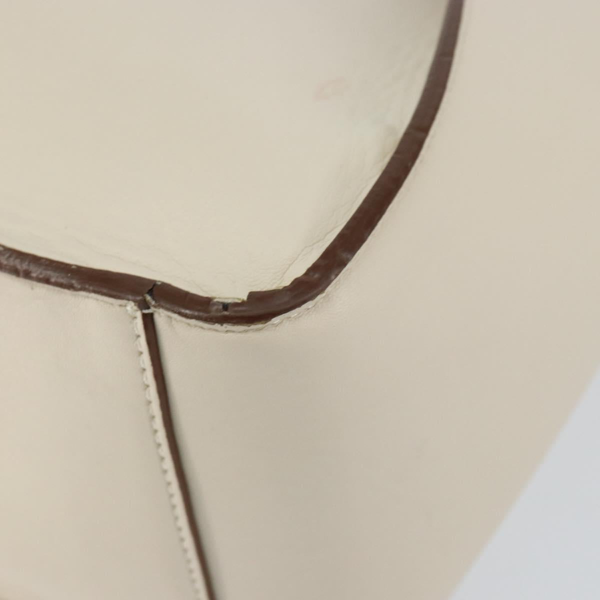 Stella MacCartney Tote Bag Polyester 2way White Gold Auth BA7342