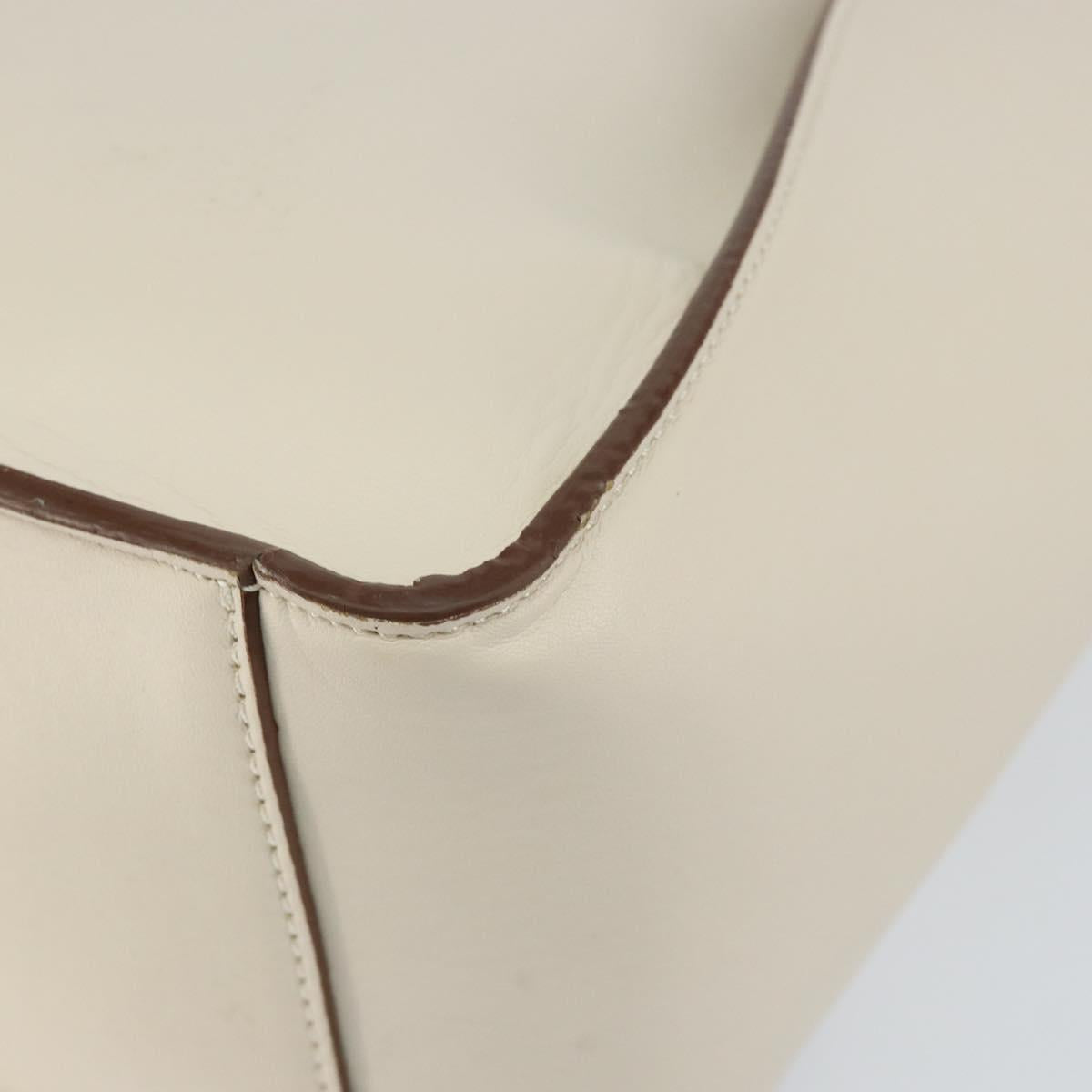 Stella MacCartney Tote Bag Polyester 2way White Gold Auth BA7342