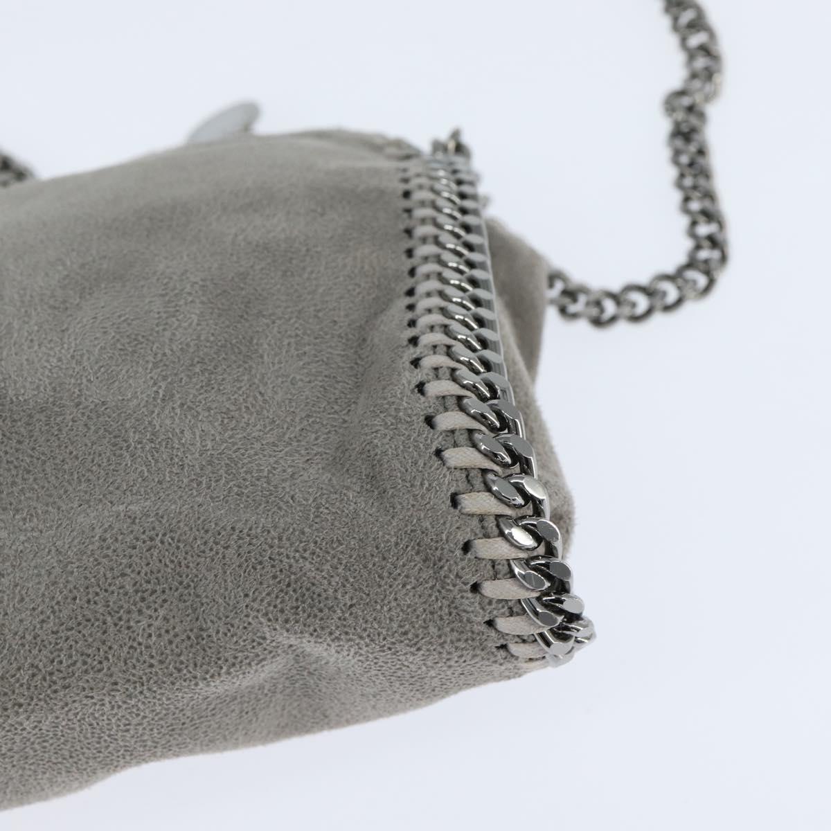 Stella MacCartney Chain Falabella Bag polyester Gray Silver 391698 Auth BA7345