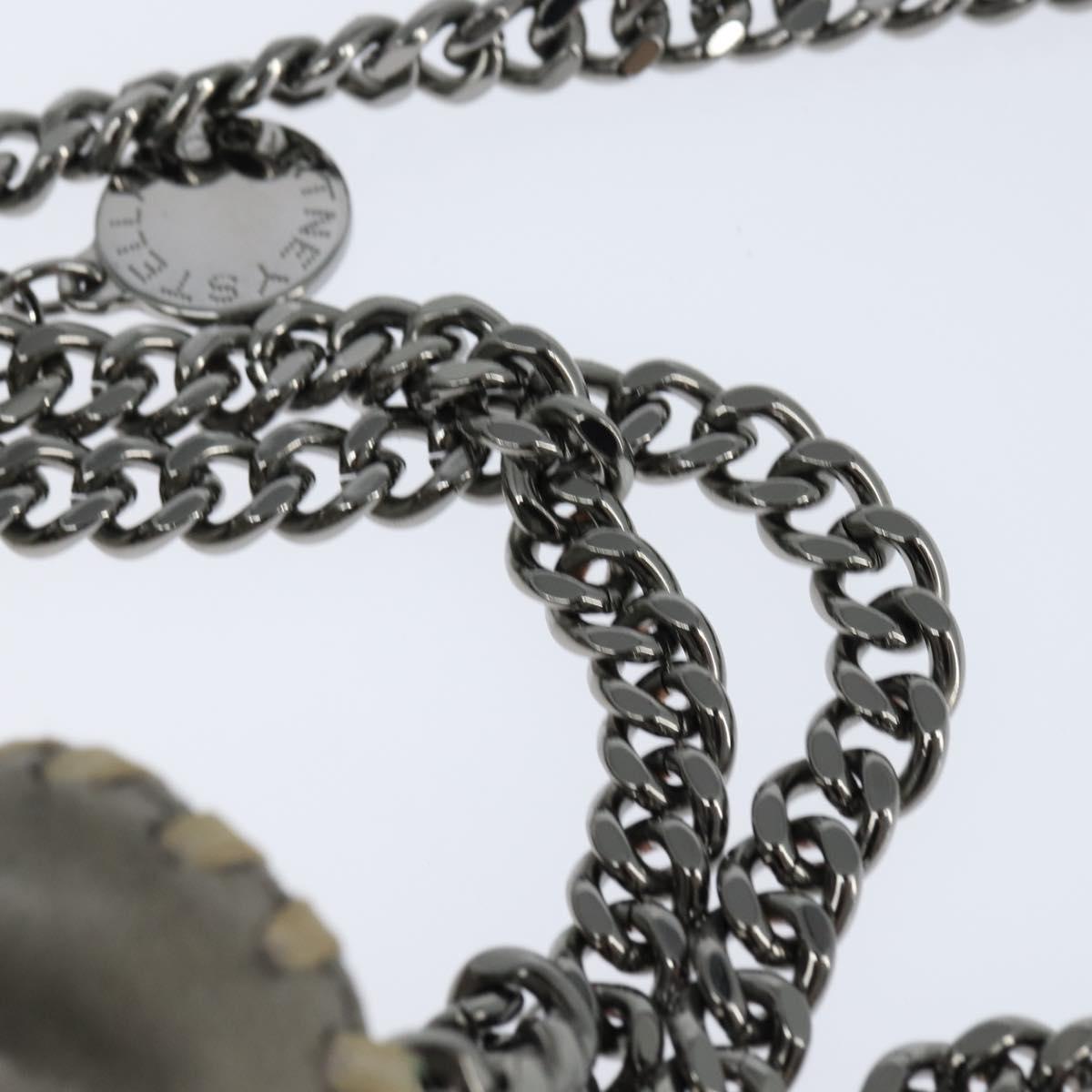 Stella MacCartney Chain Falabella Bag polyester Gray Silver 391698 Auth BA7345