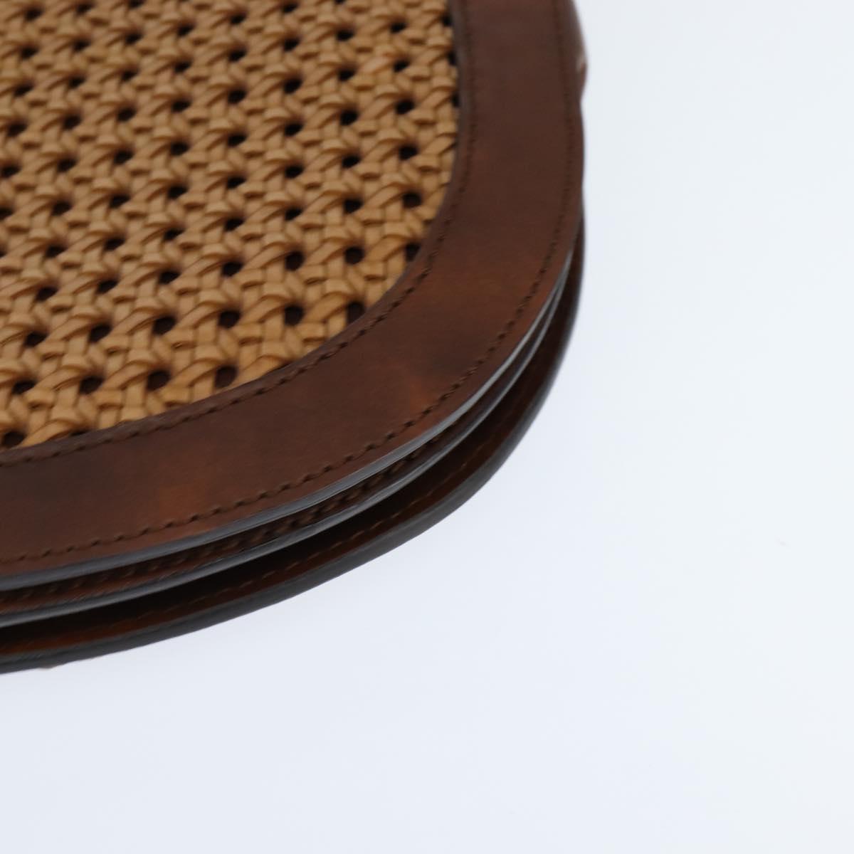 Stella MacCartney Shoulder Bag polyester Brown Gold Auth BA7348