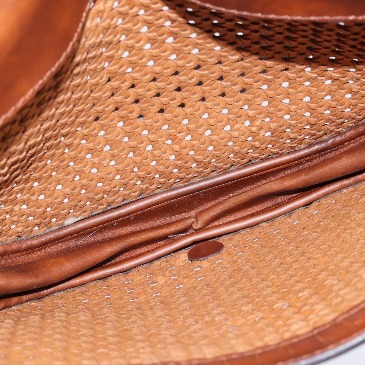 Stella MacCartney Shoulder Bag polyester Brown Gold Auth BA7348