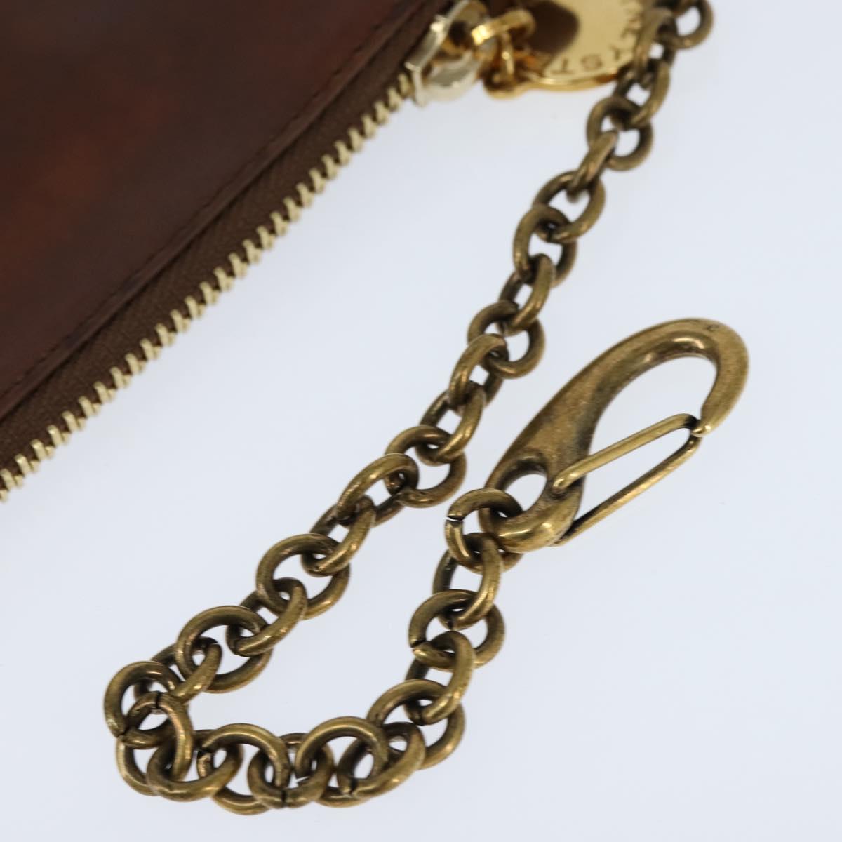 Stella MacCartney Shoulder Bag polyester Brown Gold Auth BA7348