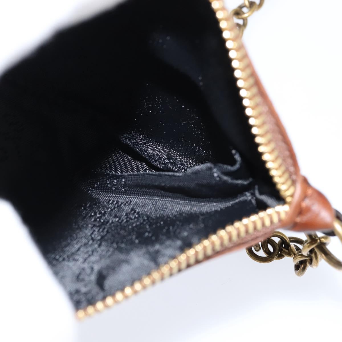 Stella MacCartney Shoulder Bag polyester Brown Gold Auth BA7348