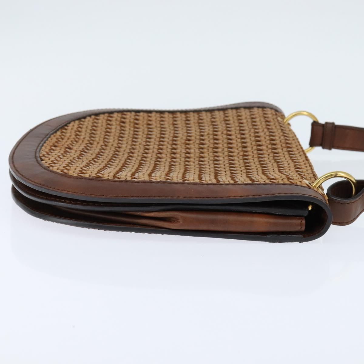 Stella MacCartney Shoulder Bag polyester Brown Gold Auth BA7348