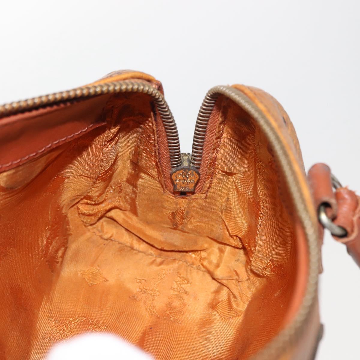 MCM Logogram Vicetos Hand Bag PVC Leather Brown Gold Auth BA7357