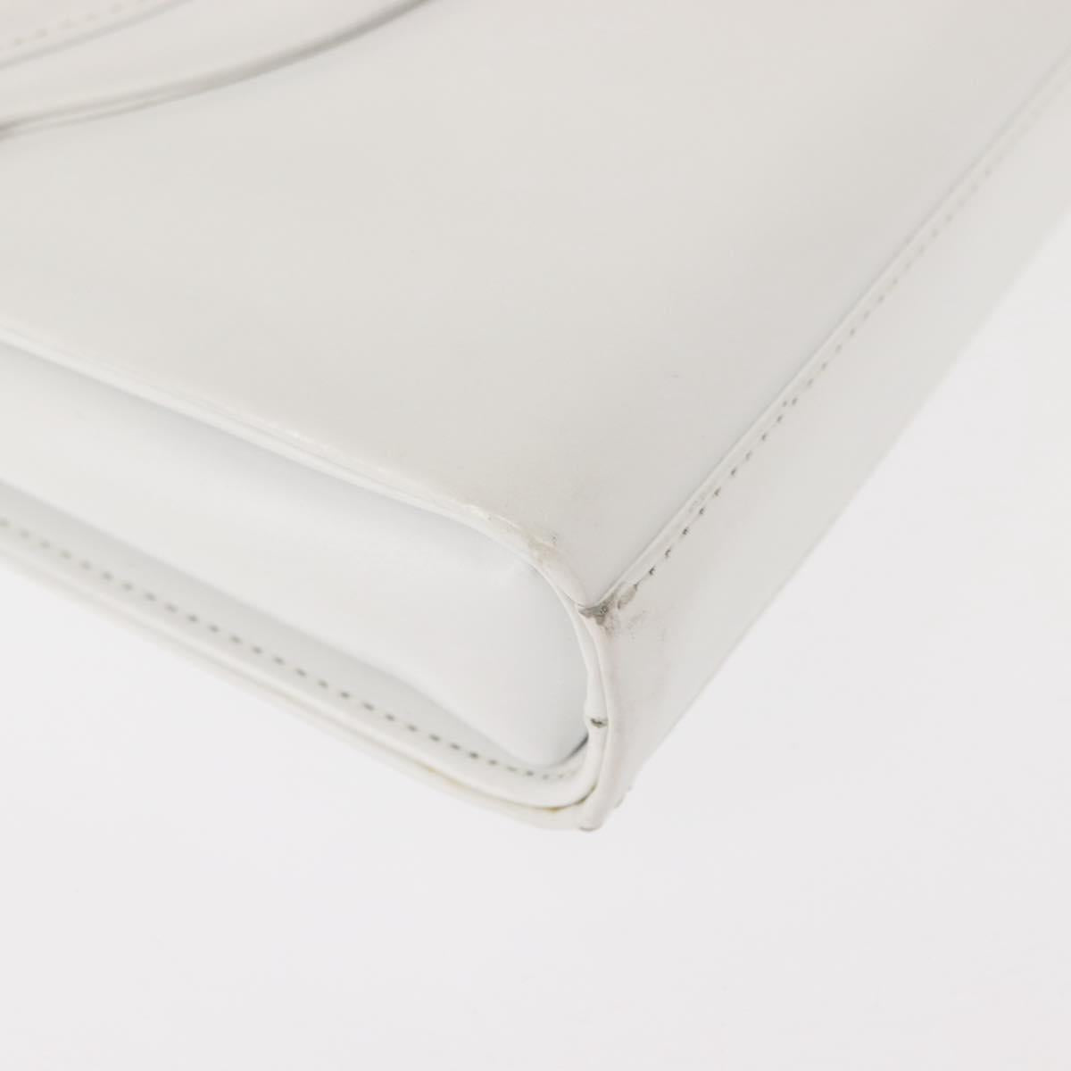 GIVENCHY Shoulder Bag Leather White Gold Auth BA7360