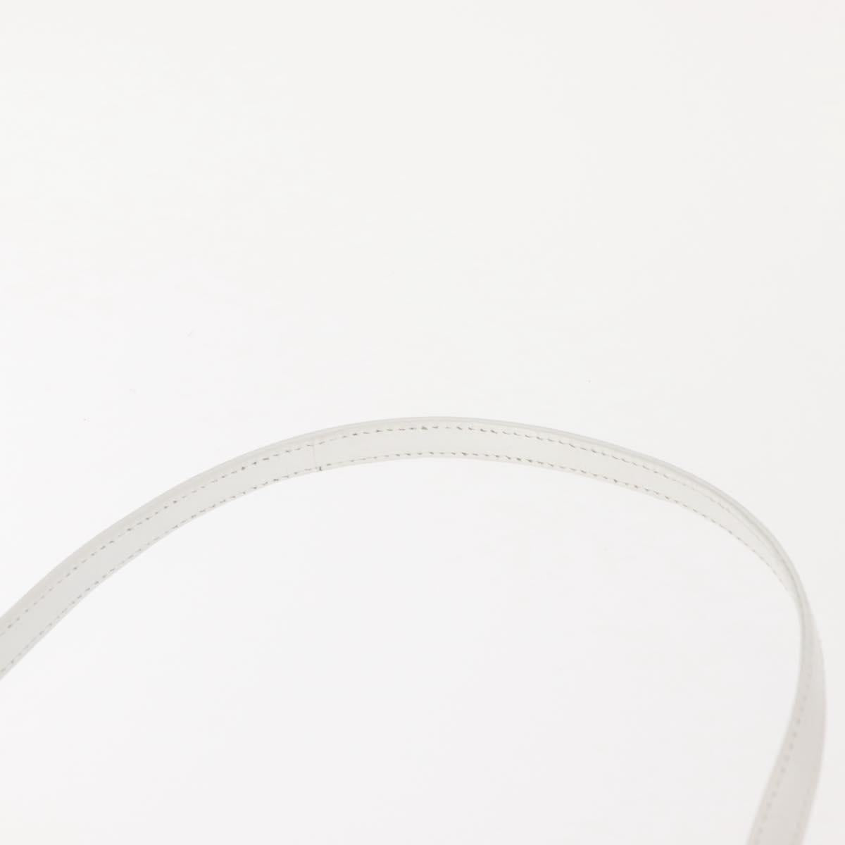 GIVENCHY Shoulder Bag Leather White Gold Auth BA7360