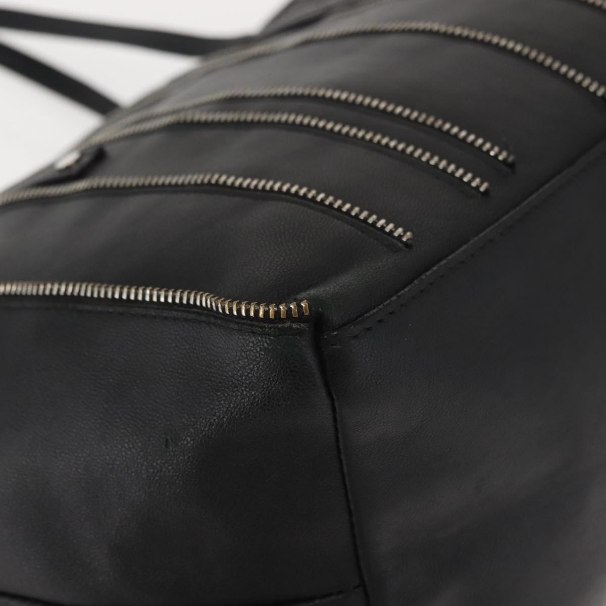 Jimmy Choo Tote Bag Leather Gold Silver Auth BA7361