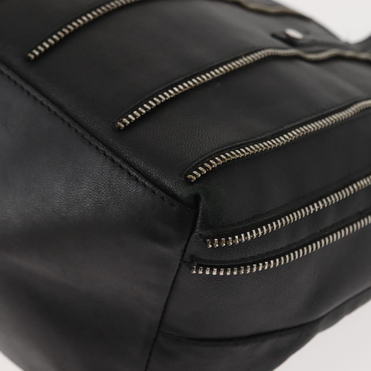 Jimmy Choo Tote Bag Leather Gold Silver Auth BA7361