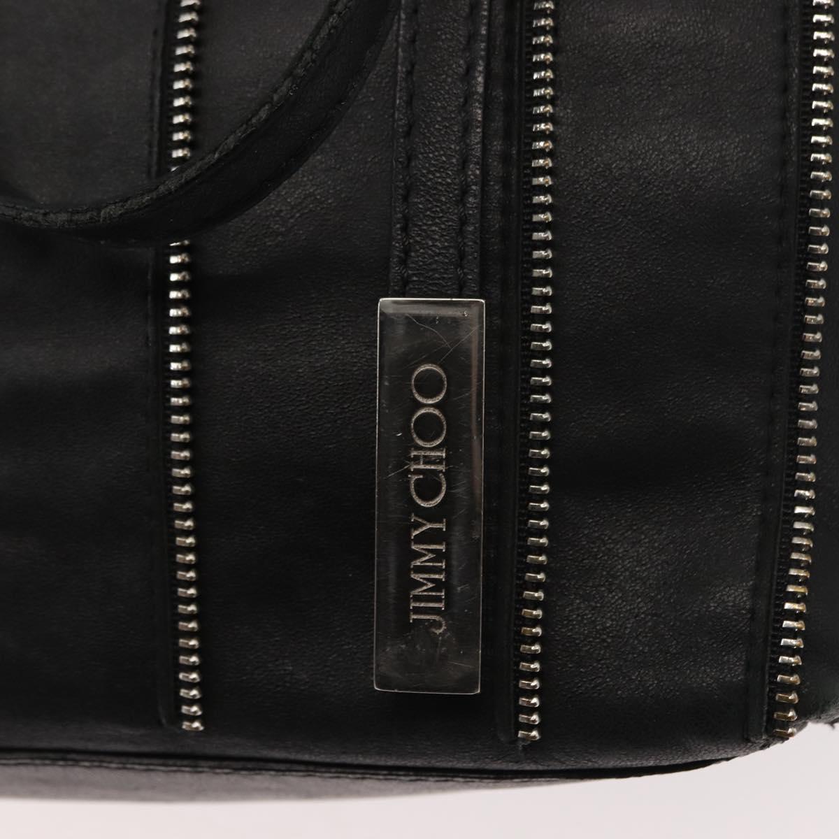 Jimmy Choo Tote Bag Leather Gold Silver Auth BA7361