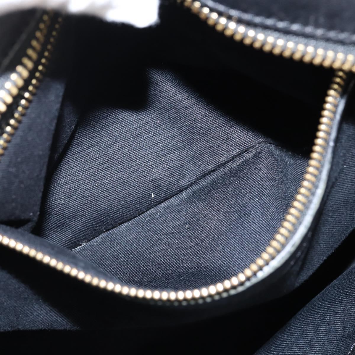 Chloe Etel Hand Bag Leather 2way Black Gold Auth BA7365