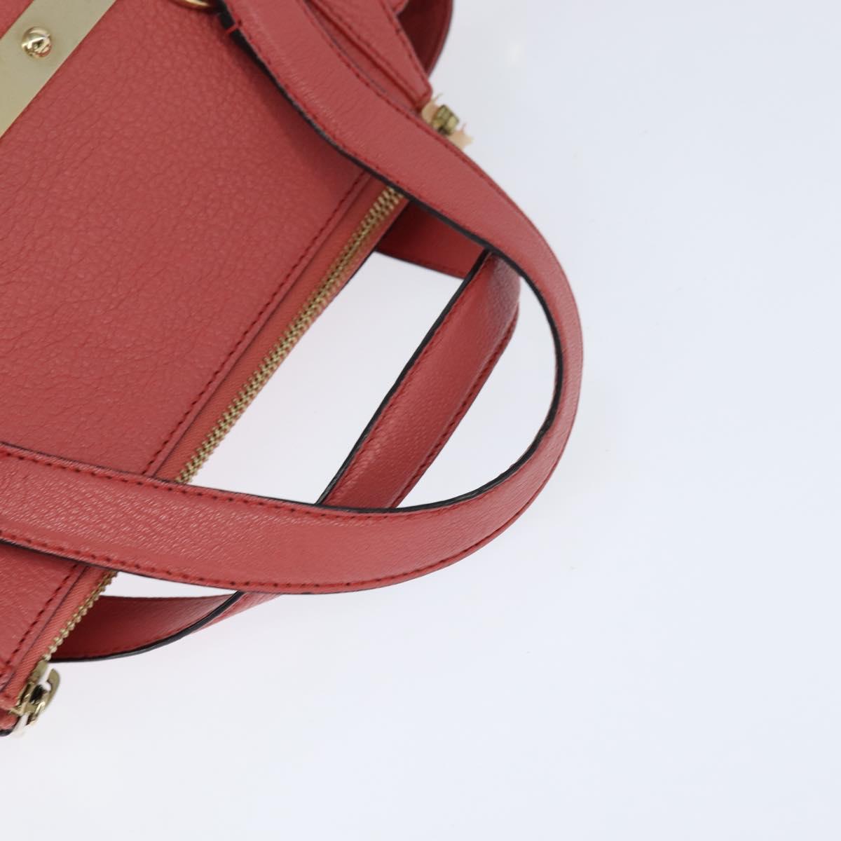 Chloe Bridget Hand Bag Leather 2way Pink Gold Auth BA7368