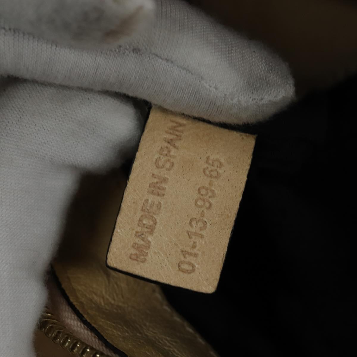 Chloe Hand Bag Leather 2way Beige Gold Auth BA7370